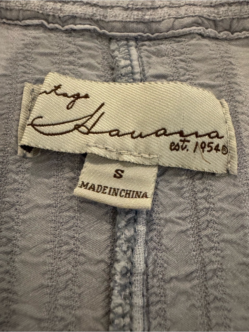 Vintage Havana Blue Textured Button-Down Romper Size Small - Picture 8 of 11